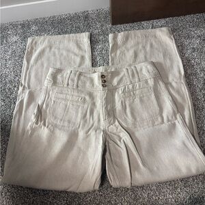 Tribal Cream Flare Women's Jeans